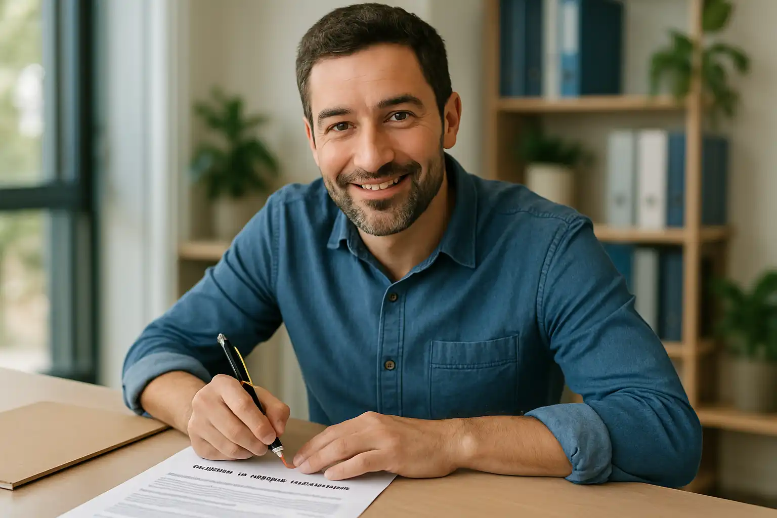 ma-mutuelle-mutuelle-entreprise-cdd employé signant un contrat temporaire