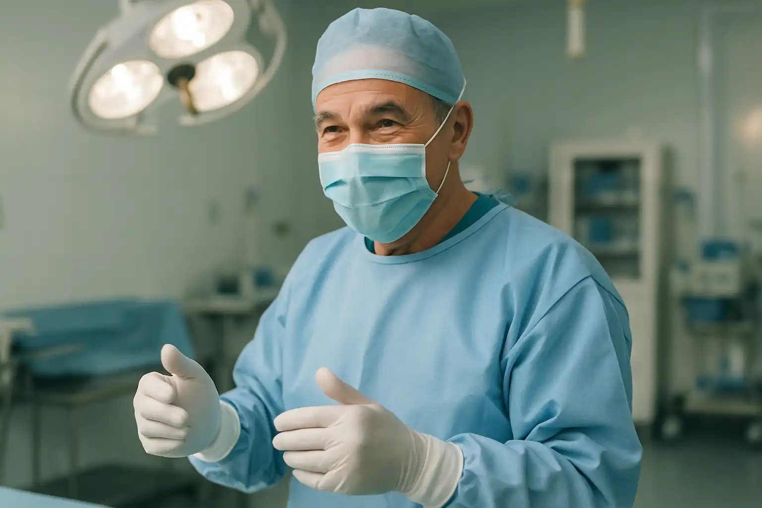 médecin préparant une opération