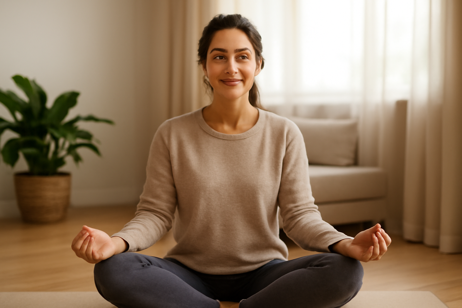 femme en séance de relaxation