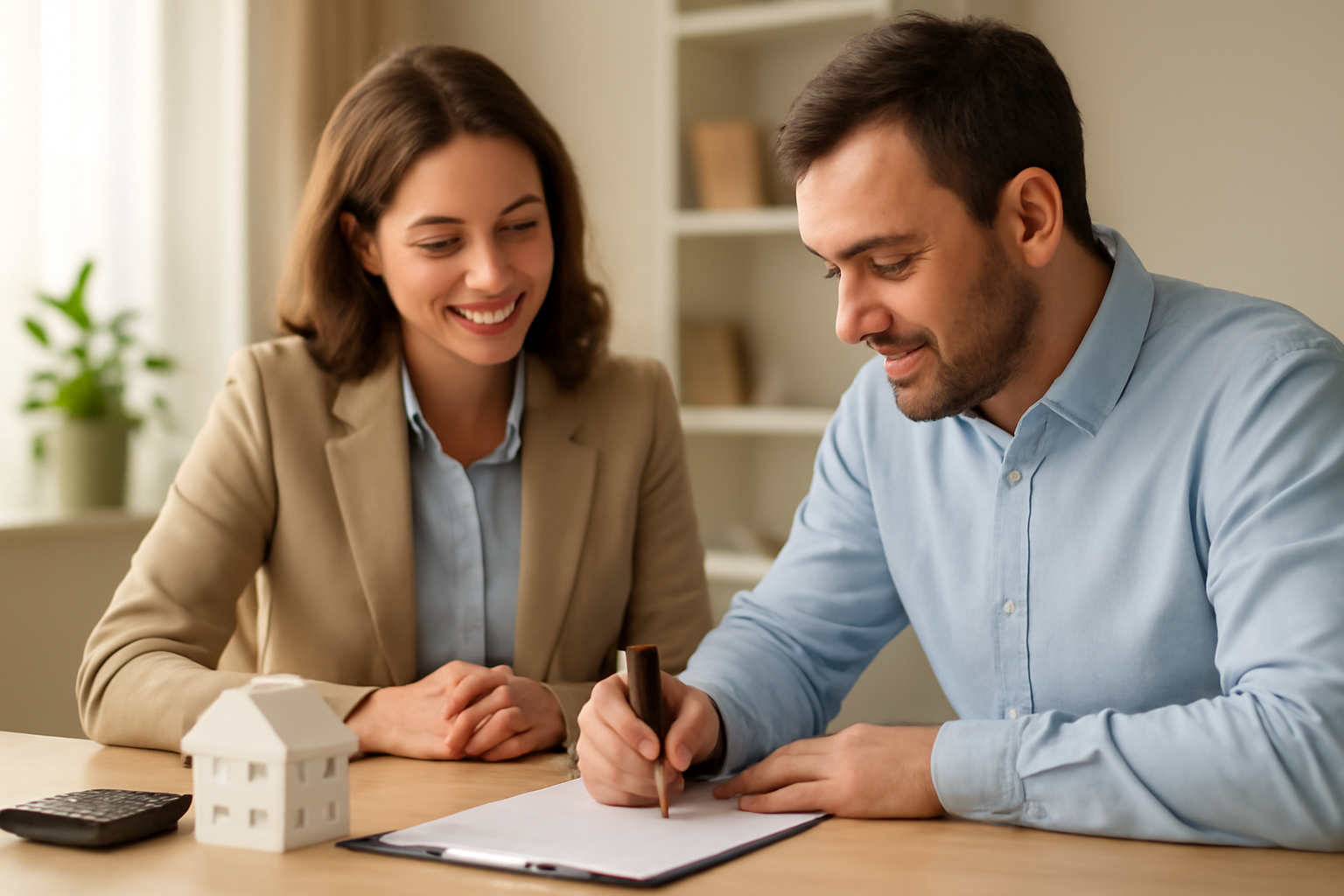 homme signant un contrat d’assurance