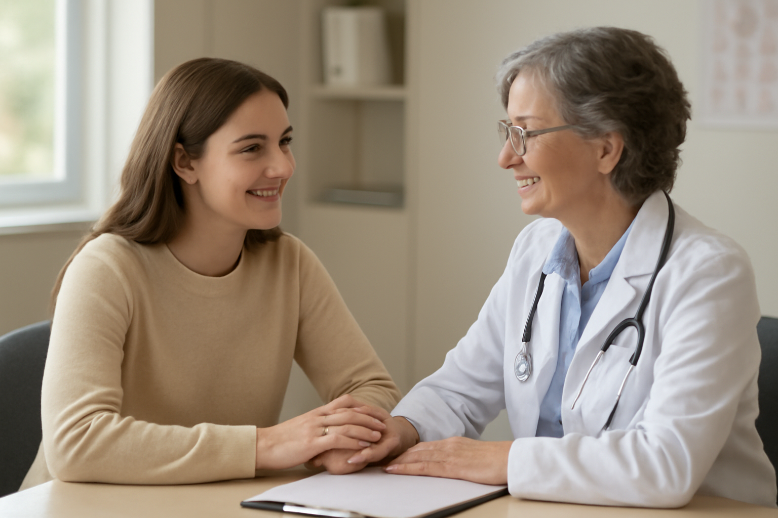 étudiante chez le médecin