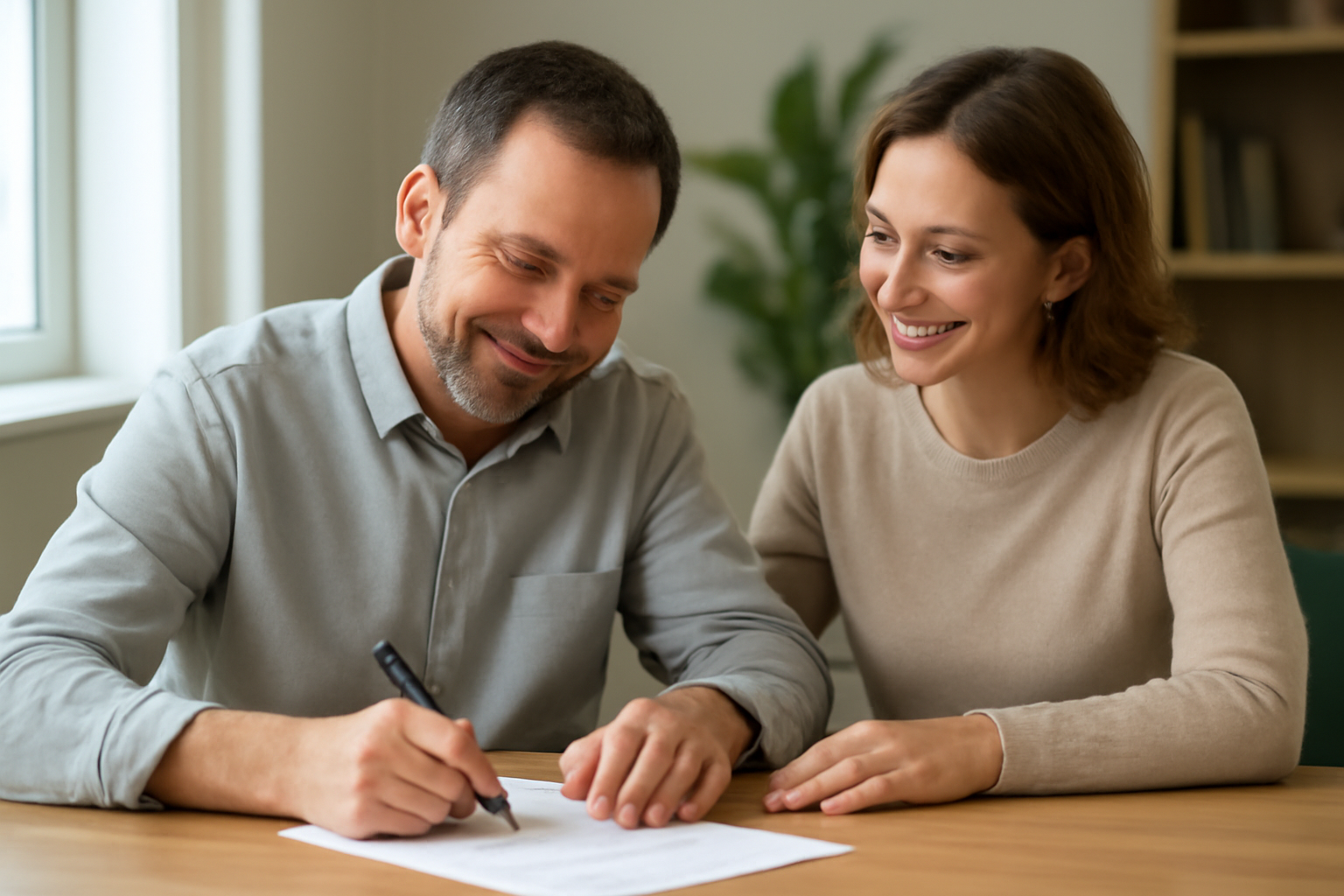 salarié signant un accord de départ