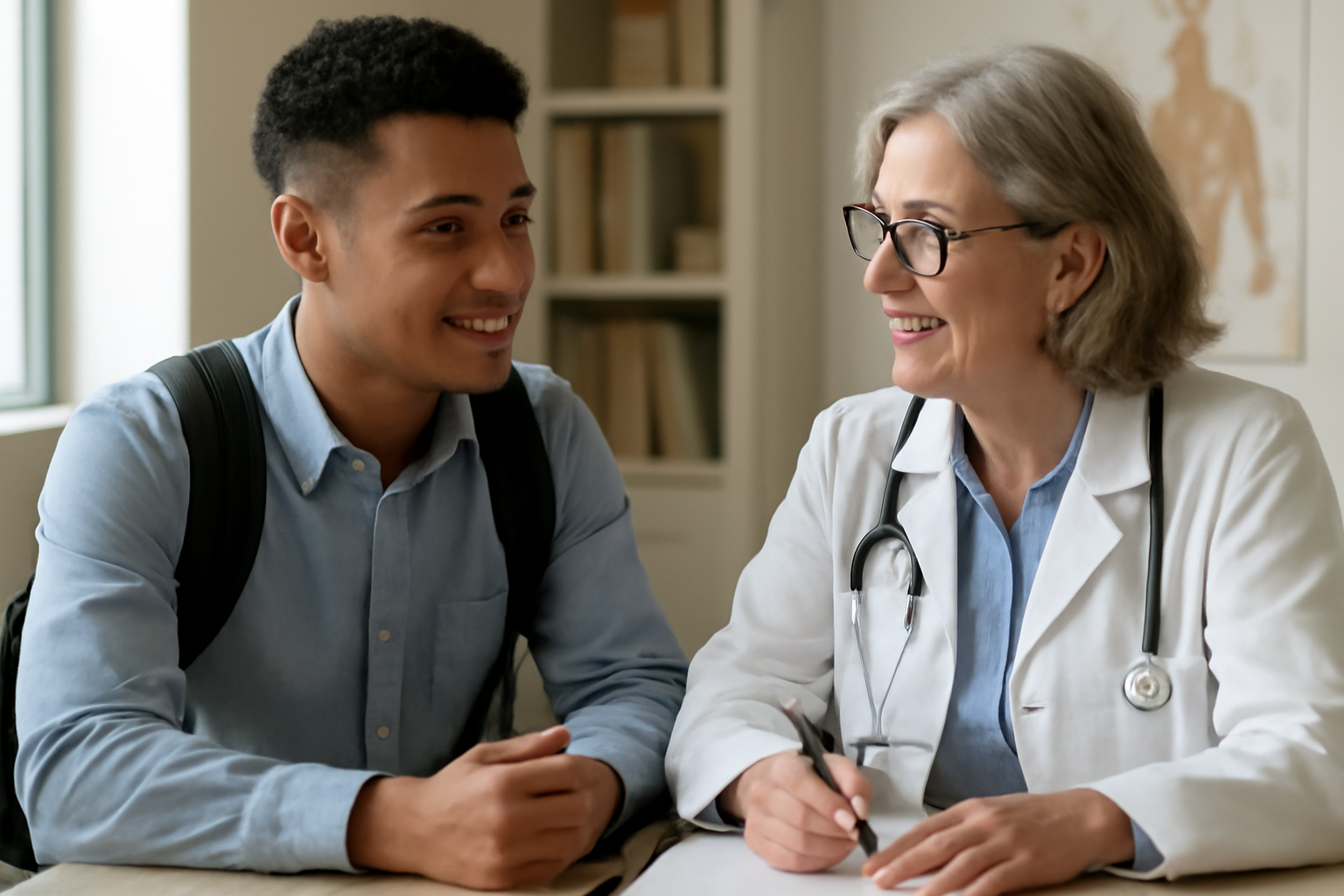 ma-mutuelle-mutuelle-etudiante-soins-preventifs étudiant en consultation médicale