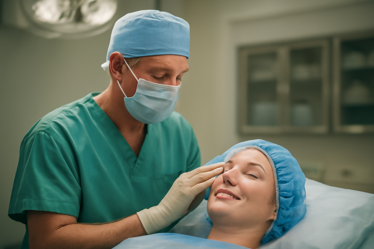 chirurgien préparant un patient