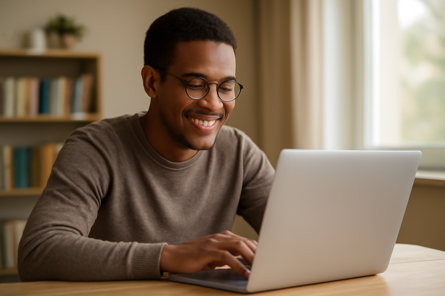 étudiant utilisant un ordinateur portable
