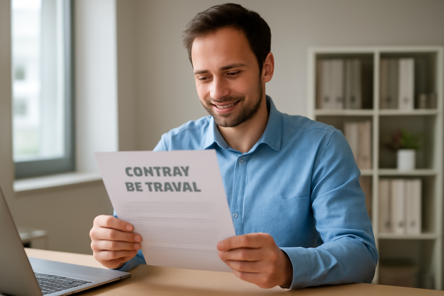 ma-mutuelle-mutuelle-entreprise-refus-periode-dessai salarié lisant un contrat de travail