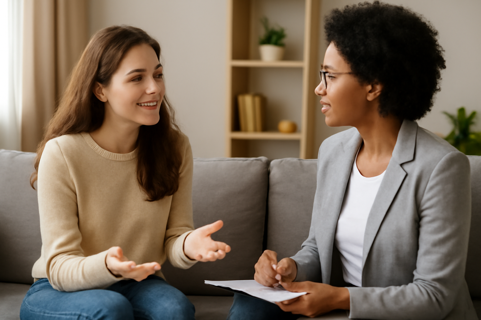 ma-mutuelle-mutuelle-etudiante-psychique étudiante discutant avec un thérapeute